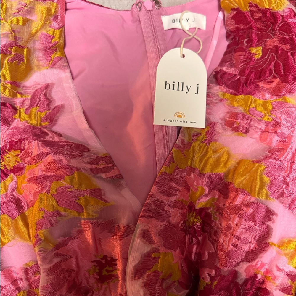 Floral Puff Sleeve Mini Dress - Picture 2 of 2